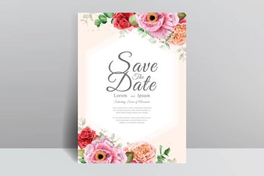 Suluboya düğün davetiyesi şablonu