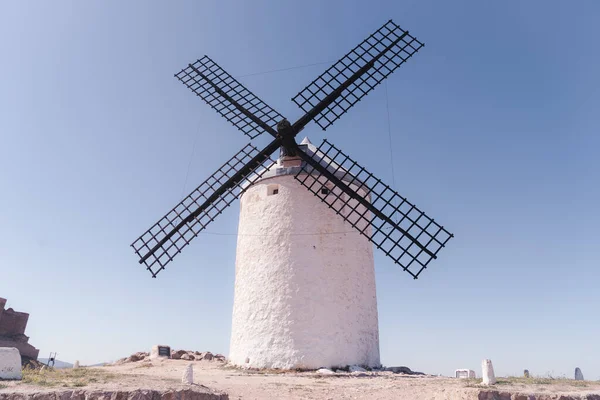 Aislado Molino Don Quijote Consuegra Toledo Cuadro Representativo Zona Mancha —  Fotos de Stock