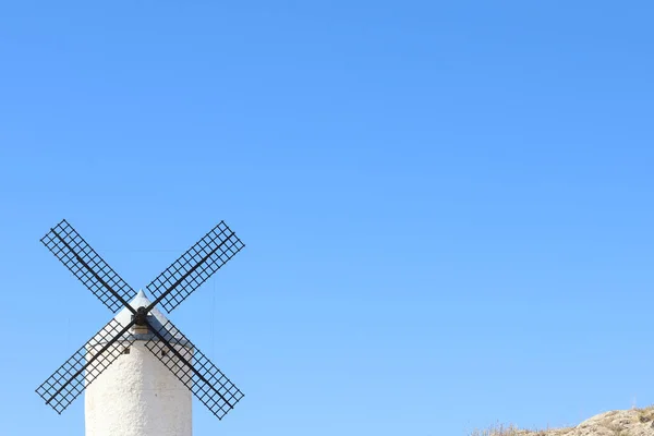 Isolou Moinho Vento Don Quixote Toledo Imagem Representativa Área Mancha — Fotografia de Stock