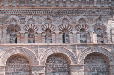 Picture of The Mosque of Cristo de la Luz facade (originally known by Bab-al-Mardum Mosque) at Toledo. clipart