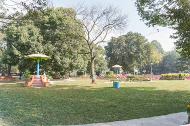 Kathmandu, Nepal; 11 14 2019: Colorful attraction at Ratna Park in central Kathmandu, Nepal, one of the most picturesque parks in this city, clipart