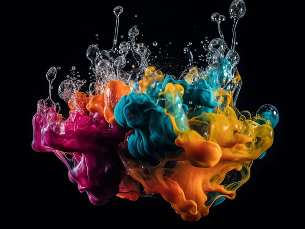 Motion Color drop in water,Ink swirling in ,Colorful ink abstraction ...