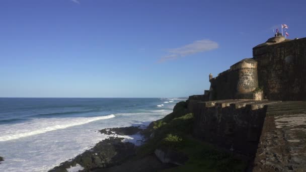 Castillo San Felipe Del Morro Morro San Juan Puerto Rico — Stok Video