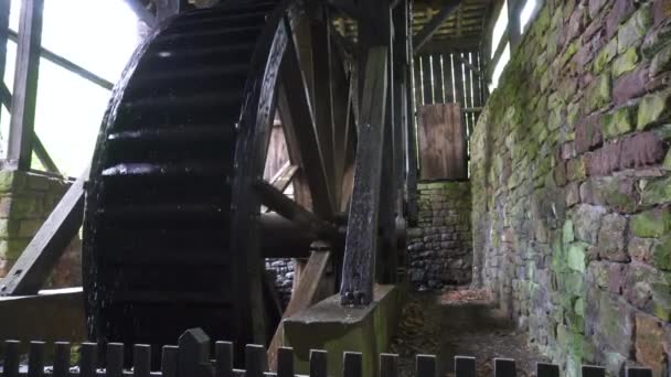 Hopewell Furnace National Historic Site Pennsylvania Hopewell Foot Diameter Waterwheel — Vídeos de Stock