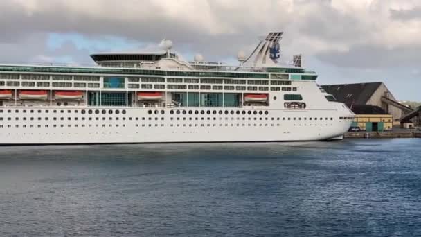 Bridgetown Barbados Grandeur Seas Výletní Loď Třídy Vision Kterou Vlastní — Stock video
