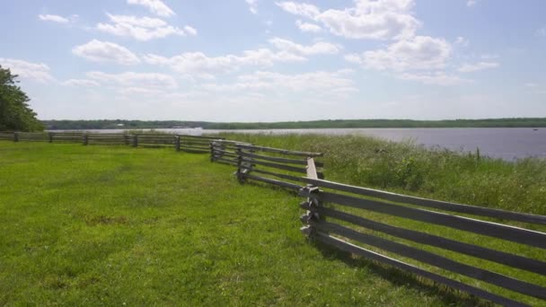 Appomattox River James River City Point Petersburgu Virginii Petersburg National — Stock video