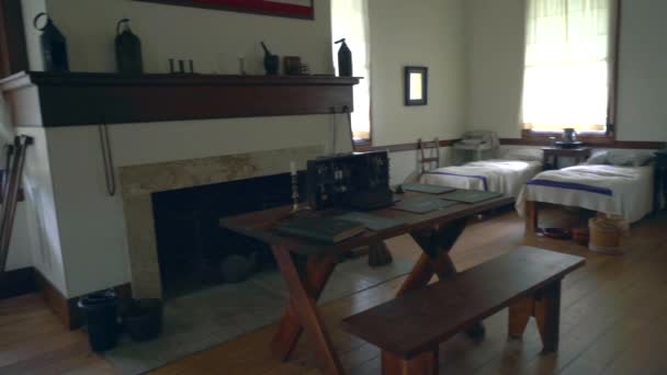 Fort Scott National Historic Site Στο Κάνσας Νοσοκομείο Wardroom Άρρωστοι — Αρχείο Βίντεο