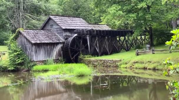 Mabry Mill Blue Ridge Parkway Lizzy Mabry Built Mill Ground — ストック動画