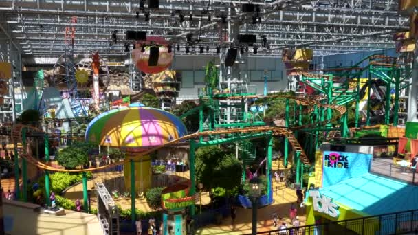 Bloomington Minnesota Mall America Moa Usa Största Köpcentrum Nickelodeon Universe — Stockvideo