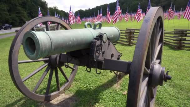 ケネソー山国立戦場公園 ジョージア州 9月11日に敬意を表して旗の9 11フィールド テロ攻撃の犠牲者ごとに1つの旗 南北戦争アトランタ方面作戦の戦場 — ストック動画