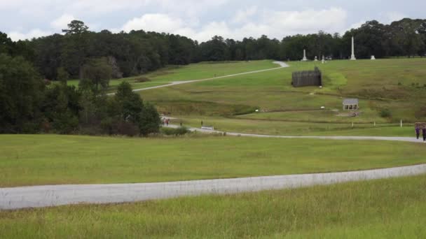Andersonville Georgia Andersonville National Historic Site Vista Del Campo Prisioneros — Vídeo de stock