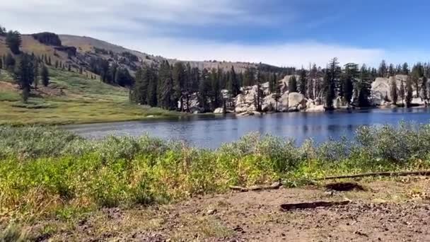 Docce Lago Sul Pacific Crest Trail Tahoe Rim Trail Passa — Video Stock