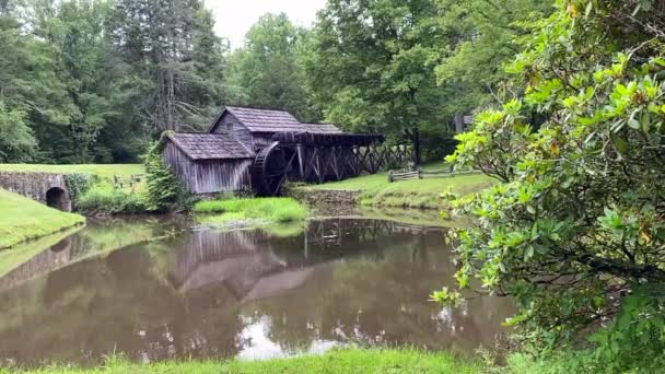 Mabry Mill Blue Ridge Parkway Lizzy Mabry Built Mill Ground — Video Stock