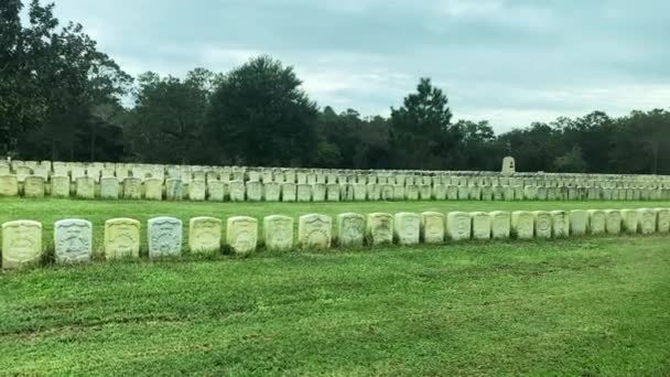 Andersonville Georgia 2023 Andersonville Národní Hřbitov Vojenský Hřbitov Začal Zákopy — Stock video