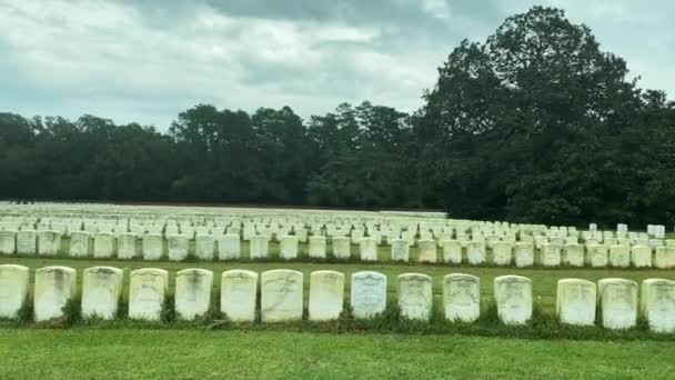 Andersonville Georgia 2023 Cementerio Militar Del Cementerio Nacional Andersonville Comenzó — Vídeo de stock
