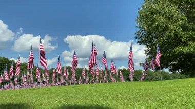 Kennesaw Dağı Ulusal Savaş Parkı, Georgia: 11 Eylül onuruna 9-11 Bayrak Sahası. Terörizm saldırılarının her kurbanı için bir bayrak. İç Savaş Atlanta Sefer Alanı.