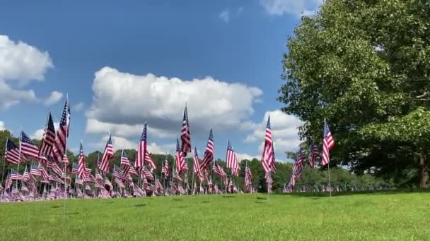 Kennesaw Mountain National Battlefield Park Georgia Pole Vlajek Počest Září — Stock video