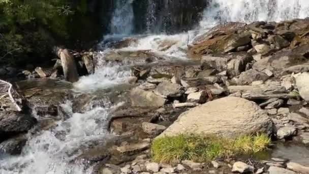 Kings Creek Falls Lassen Volcanic National Park Nordkalifornien Alpine Wasserfälle — Stockvideo