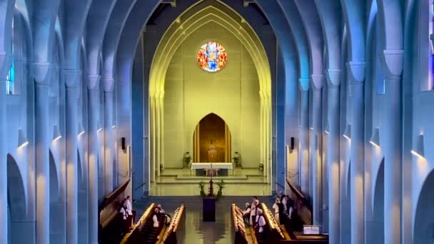 Конірс Джорджія Ченці Співають Співають Монастирі Святого Духа Монастир Богоматері — стокове відео