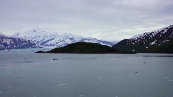 Габбардський Льодовик Англ Hubbard Glacier Льодовик Розташований Врангель Сент Національний — стокове відео