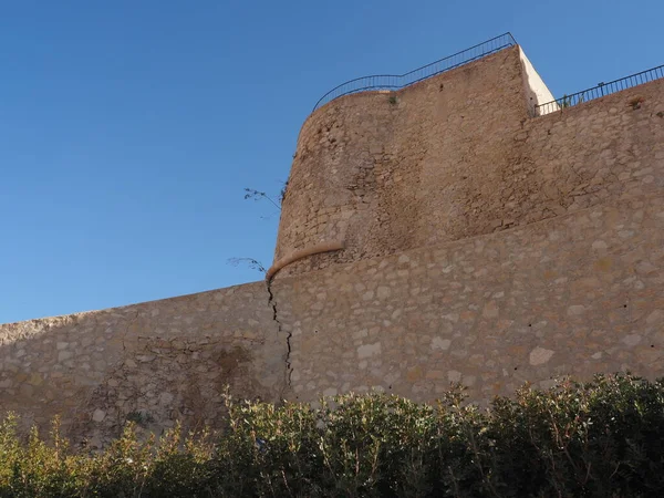 要塞は島にある要塞です イスラエルのエーカーの街の要塞は — ストック写真