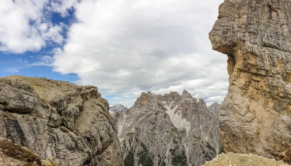 Sphinx Rock Formation Italian Dolomites Mountain Resembles Human Face Raw — Stock Photo, Image