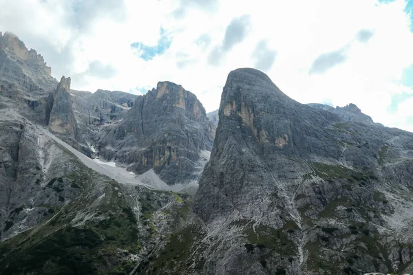 Panoramic View Italian Dolomites Many High Sharp Peak Front Many — Stock fotografie