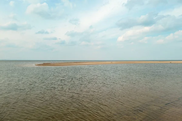 Linia Brzegowa Piaszczystej Plaży Nad Bałtykiem Wyspie Sobieszewo Polska Istnieje — Zdjęcie stockowe