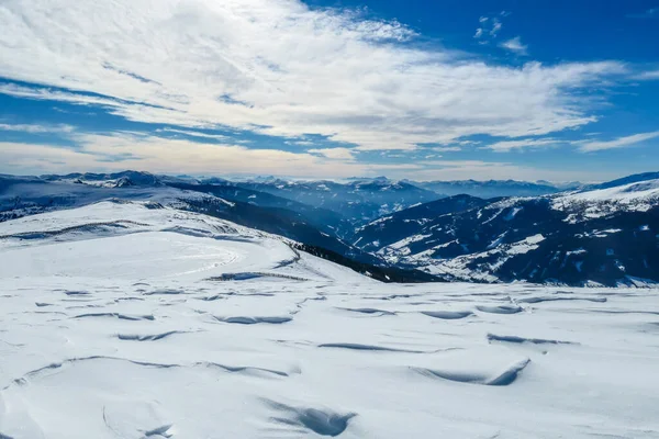 Panoramic View Snow Capped Alps Austria Seen Katschberg Ski Resort — Fotografia de Stock