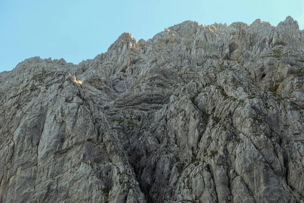 Brant Bergvägg Väg Till Grimming Österrikiska Alperna Farlig Klättring Endast — Stockfoto