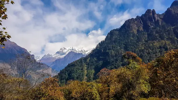 Манаслу Восьма Висотою Гора Світі 8163 Аннапурна Траса Непал Виглядає — стокове фото