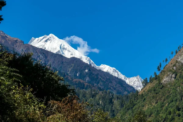Вид Гімалаї Annapurna Circuit Trek Nepal Рано Вранці Горах Нижня — стокове фото