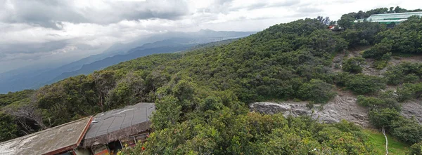 landscape view from the top of Tangkuban Perahu Mountain at West Java, Indonesia