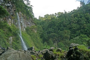 Beautiful Cibeureum Waterfall, West Java, Indonesia
