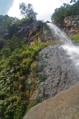 Beautiful Cibeureum Waterfall, West Java, Indonesia