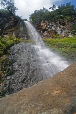Beautiful Cibeureum Waterfall, West Java, Indonesia