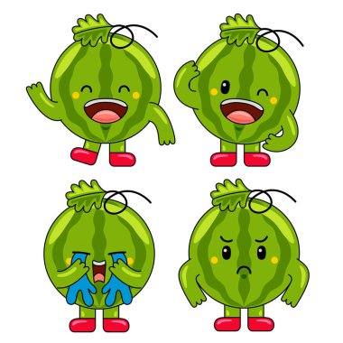 Şirin Papaya Karakteri Maskot İllüstrasyonu