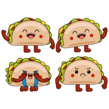 Şirin tako maskot karakteri çizimi