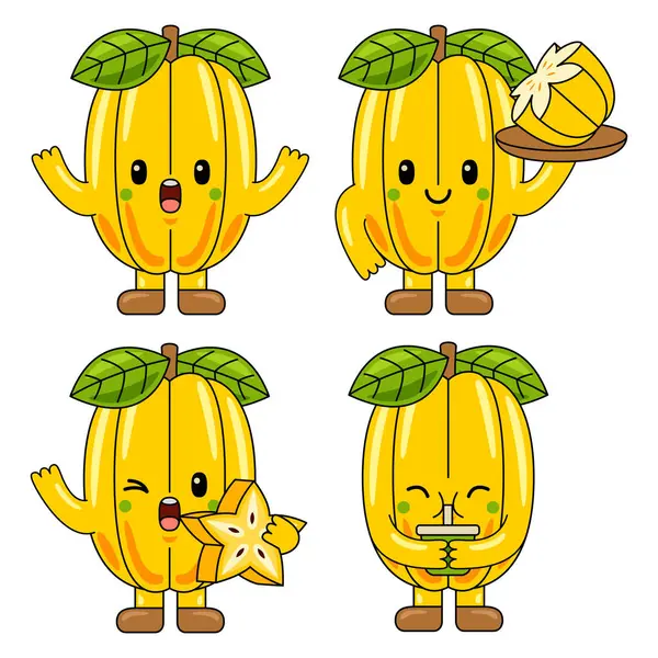 Şirin Starfruit Karakteri Maskot Çizimi