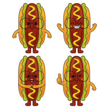 Şirin sosisli maskotu karakteri çizimi