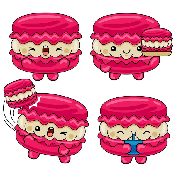  Tatlı badem kurabiyesi maskot karakteri çizimi