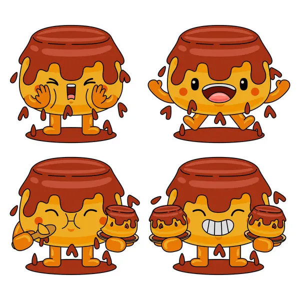 şirin purin maskotu karakter vektör çizimi