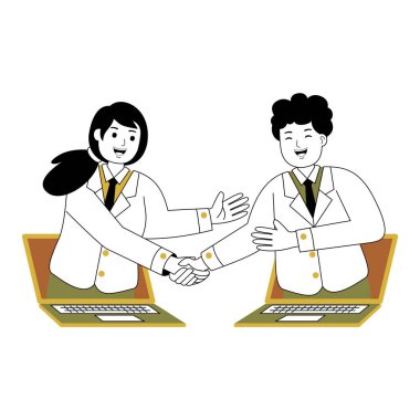 İş adamları vektör illüstrasyonu