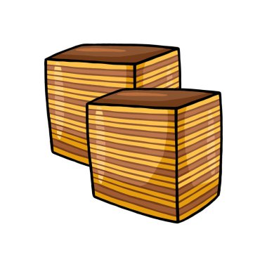 Endonezya illüstrasyonundan Lapis Legit Kek Atıştırması