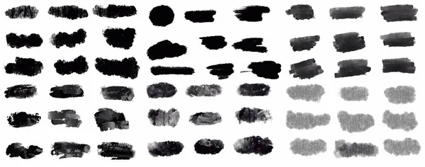 一套大的黑色刷子 为您的设计 — 图库矢量图片