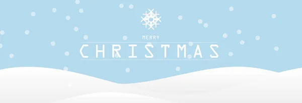 Весёлый Рождественский Баннер Зимний Пейзаж Цилиндрическая Форма Снега — стоковый вектор