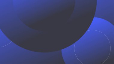 Soyut mavi arkaplan ve daire çizgileri, tasarım için kopyalama alanı olan arkaplan, vektör.