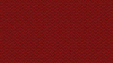 Red wave background and black border with space. Lunar new year concept, Chinese new year background. vector.