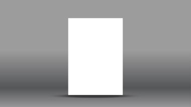 Siyah çerçeve mockup gri duvar ile beyaz poster