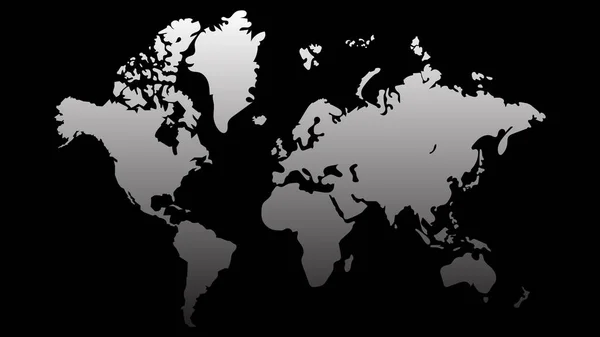Vetor Mapa Mundo Isolado Sobre Fundo Branco Terra Plana Modelo — Vetor de Stock